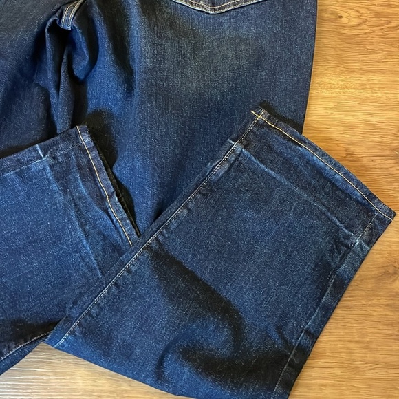 Old Navy Maternity Full Panel OG Loose Women’s 18 Long Dark Wash Faded Jeans - Picture 5 of 9